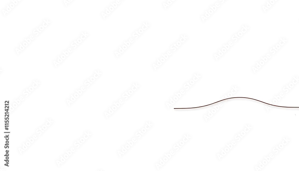 Simple brown line curves across white background