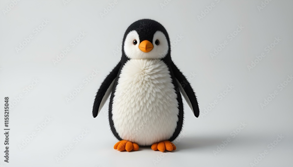 Obraz premium toy penguin on a white background