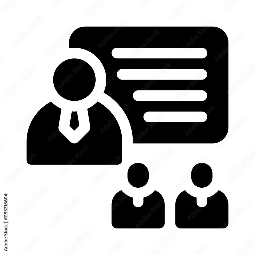 business coaching glyph icon business coaching glyph icon