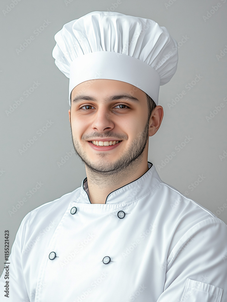 portrait of a chef with hat portrait of a chef with hat