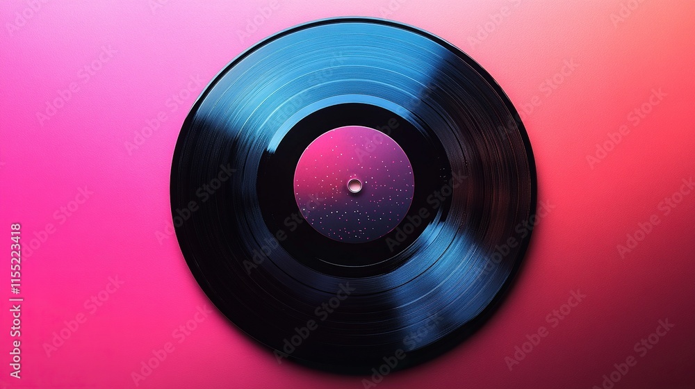 Product Flatlay Vinyl Record Mockup With Generative AI Product Flatlay Vinyl Record Mockup With Generative AI