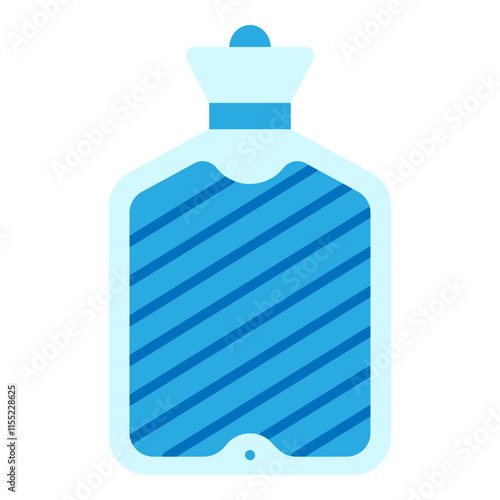 Illustration of Hot Water Bottle Flat Icon Design