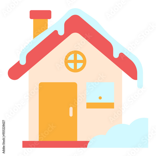 Illustration of House Flat Icon Design