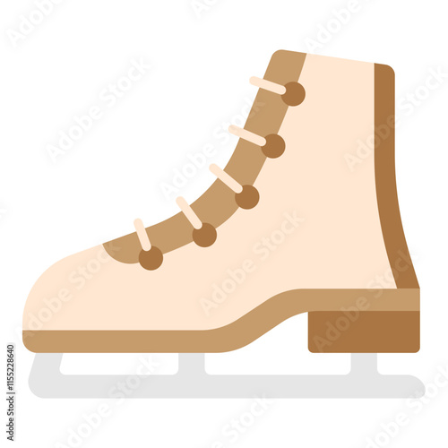 Illustration of Ice Skate Flat Icon Design