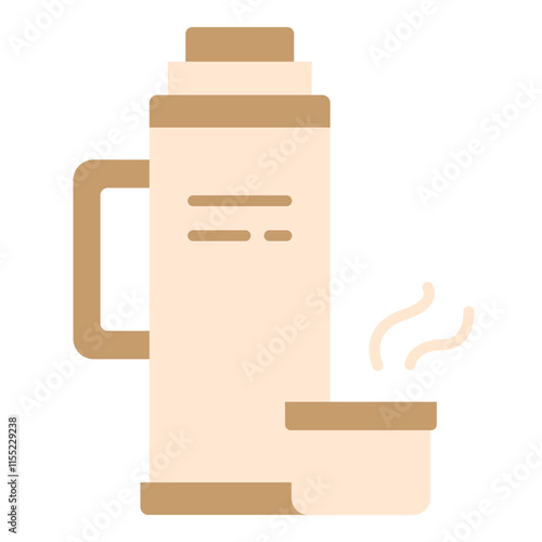 Illustration of Thermos Flat Icon Design