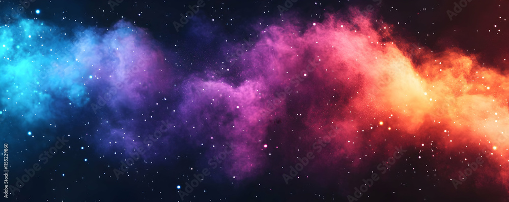 Naklejka premium Cosmic Nebula Illustration