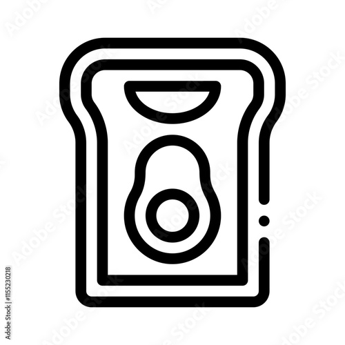 Avocado line icon
