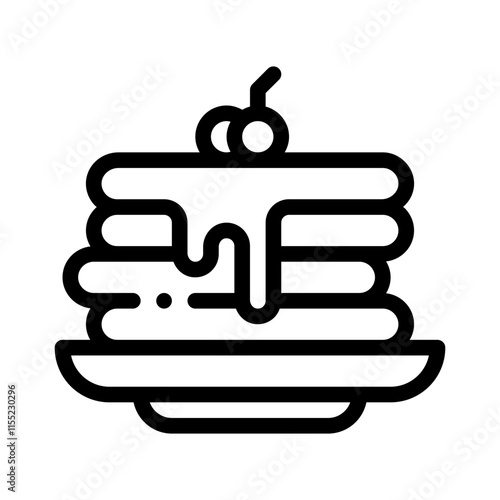 Pancakes line icon