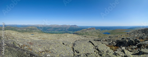 Mountain, sea, sky