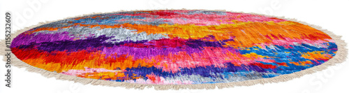  colorful round rug 