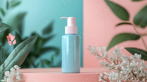 Product Packaging Skincare Bottle Mockup With Generative AI