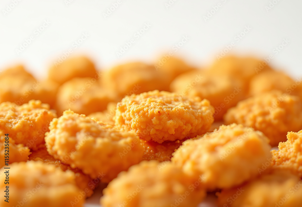 Chicken nugets isolated on white background Chicken nugets isolated on white background