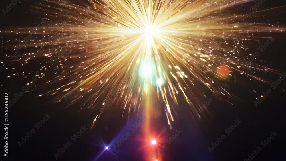 Radiant Glow and Shimmering Lens Flares Animation Against a Dark Backdrop Radiant Glow and Shimmering Lens Flares Animation Against a Dark Backdrop