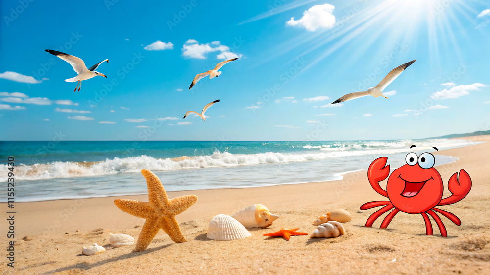sea shells and starfish sea shells and starfish