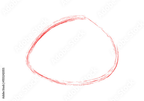 Trazo rojo de pincel de corrección en fondo blanco