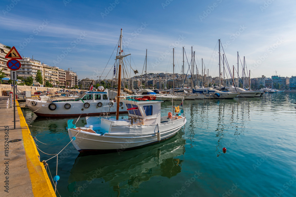 The Piraeus Marina view in Greece The Piraeus Marina view in Greece