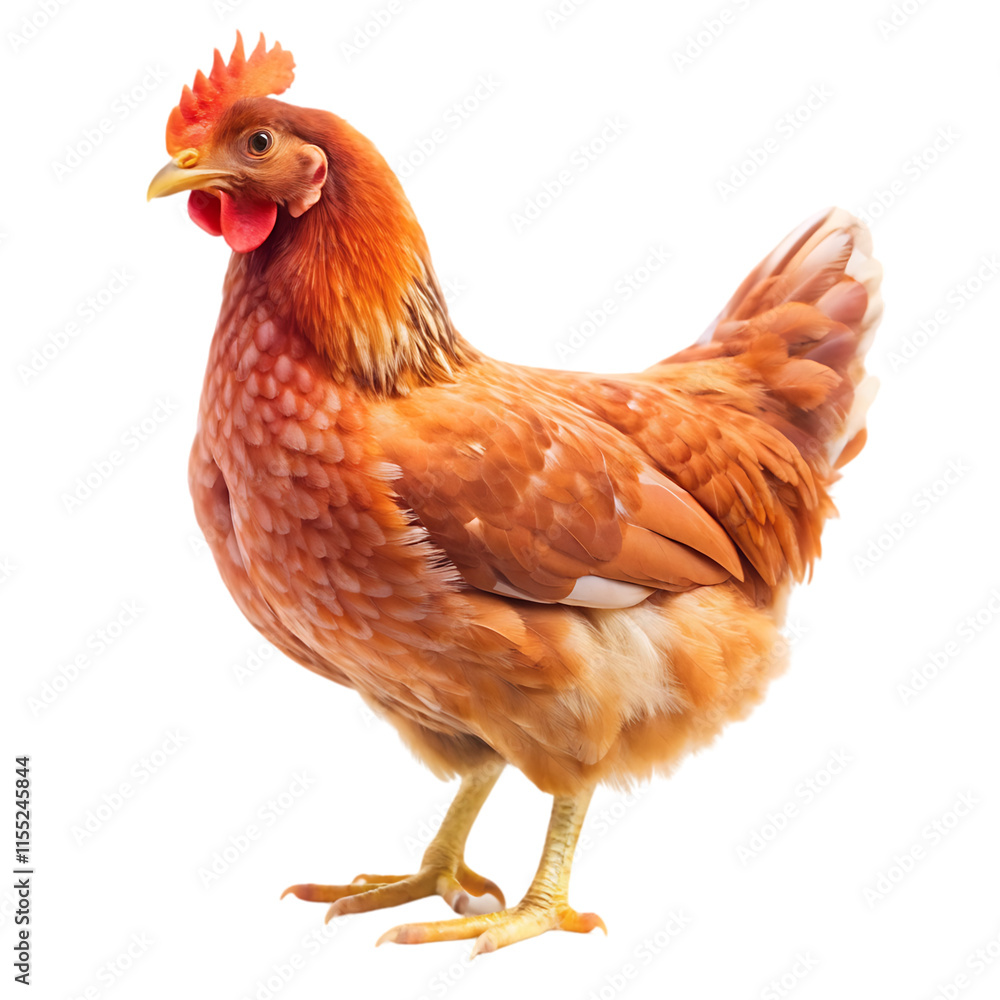 Fototapeta premium Hen isolated on white