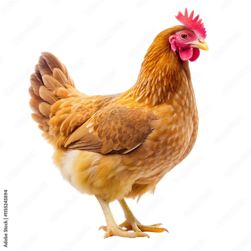 Fototapeta premium Hen isolated on white