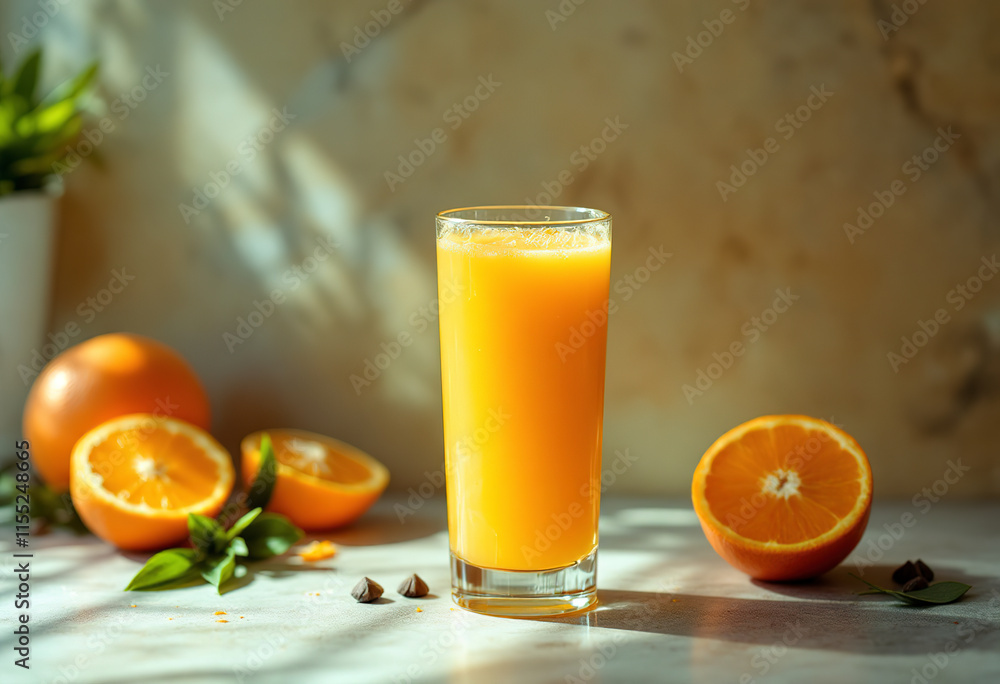 a tall glass filled to the brim with freshly squeezed orange juice a tall glass filled to the brim with freshly squeezed orange juice
