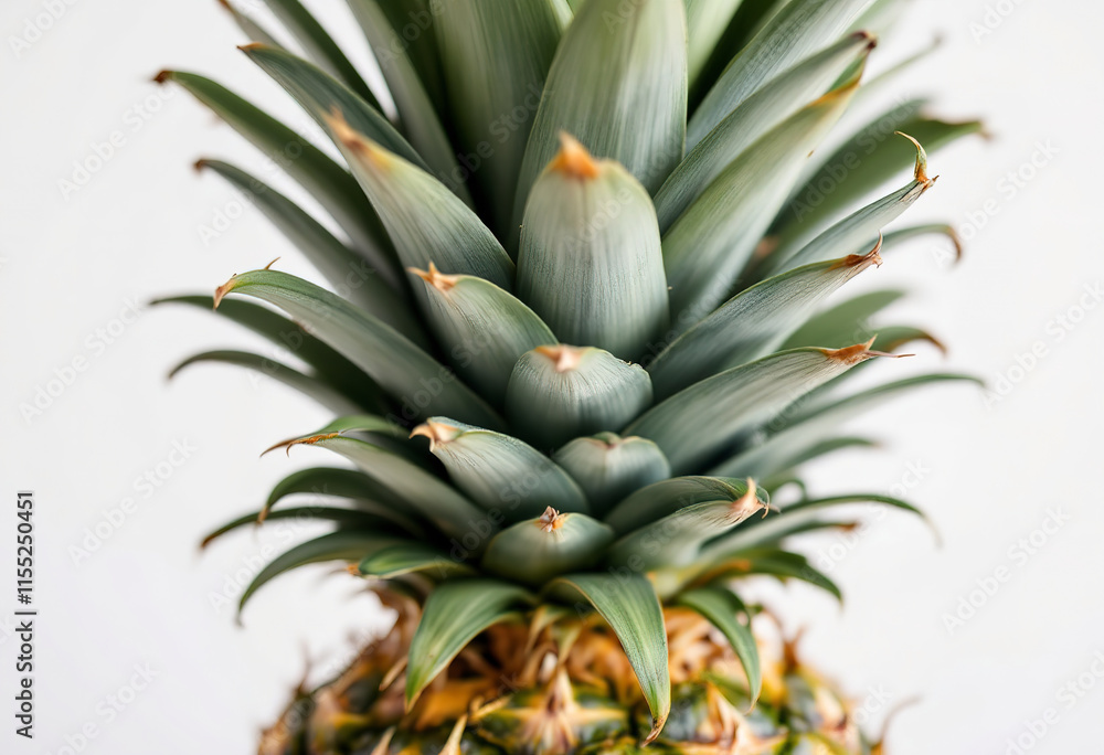 Pineapple shot close up showing details Pineapple shot close up showing details