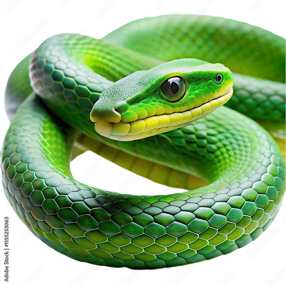 Fototapeta premium close up of a green snake