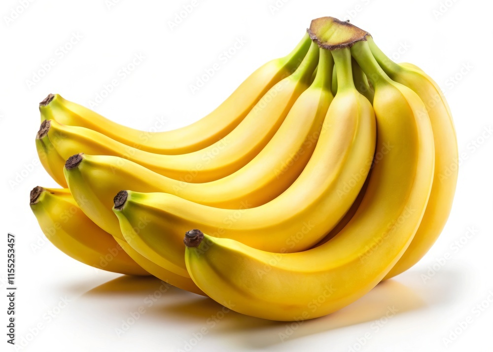 Bananas Bunch Isolated White Background - High-Resolution Stock Photo, Fruit, Yellow, Fresh, Organic, Food Photography Bananas Bunch Isolated White Background - High-Resolution Stock Photo, Fruit, Yellow, Fresh, Organic, Food Photography