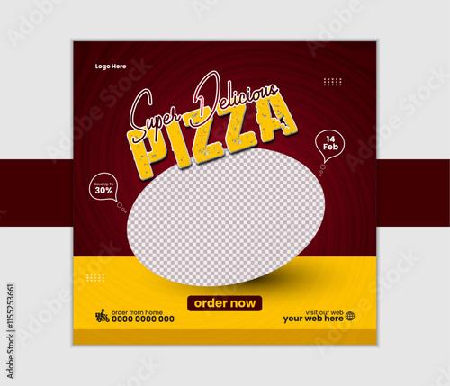Food menu banner social media post