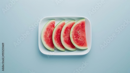 Close-up RAW Style of Premium Japanese Densuke watermelon, rare fruit photo