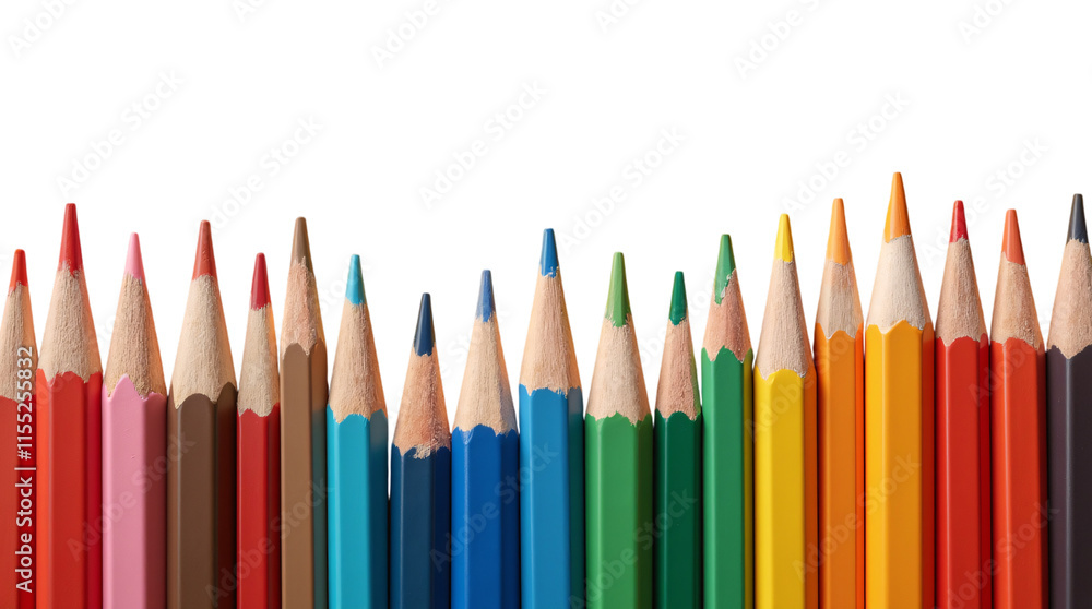 Color Pencils Isolated on a Transparent Background (PNG). Color Pencils Isolated on a Transparent Background (PNG).