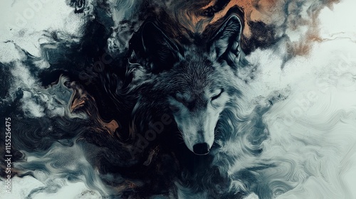 Wolf abstract background