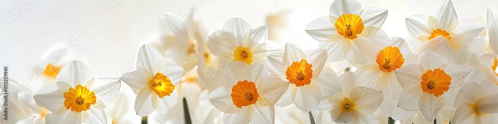 Close-up of the daffodils. Spring background, banner, wallpaper, poster Close-up of the daffodils. Spring background, banner, wallpaper, poster