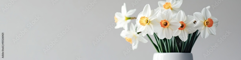 Fototapeta premium Close-up of the daffodils. Spring background, banner, wallpaper, poster