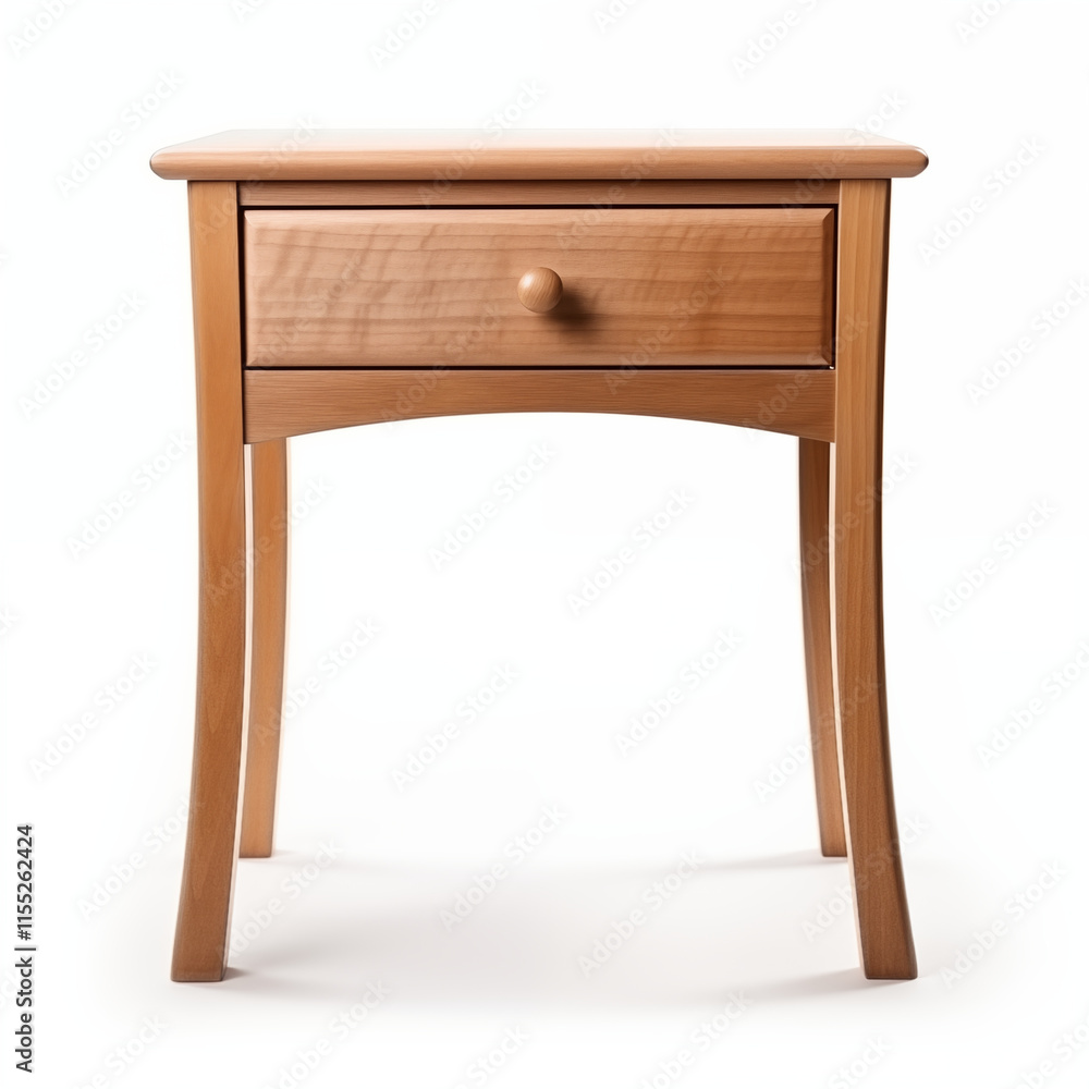 Light Wood Nightstand with One Drawer Modern Minimalist Design Light Wood Nightstand with One Drawer Modern Minimalist Design