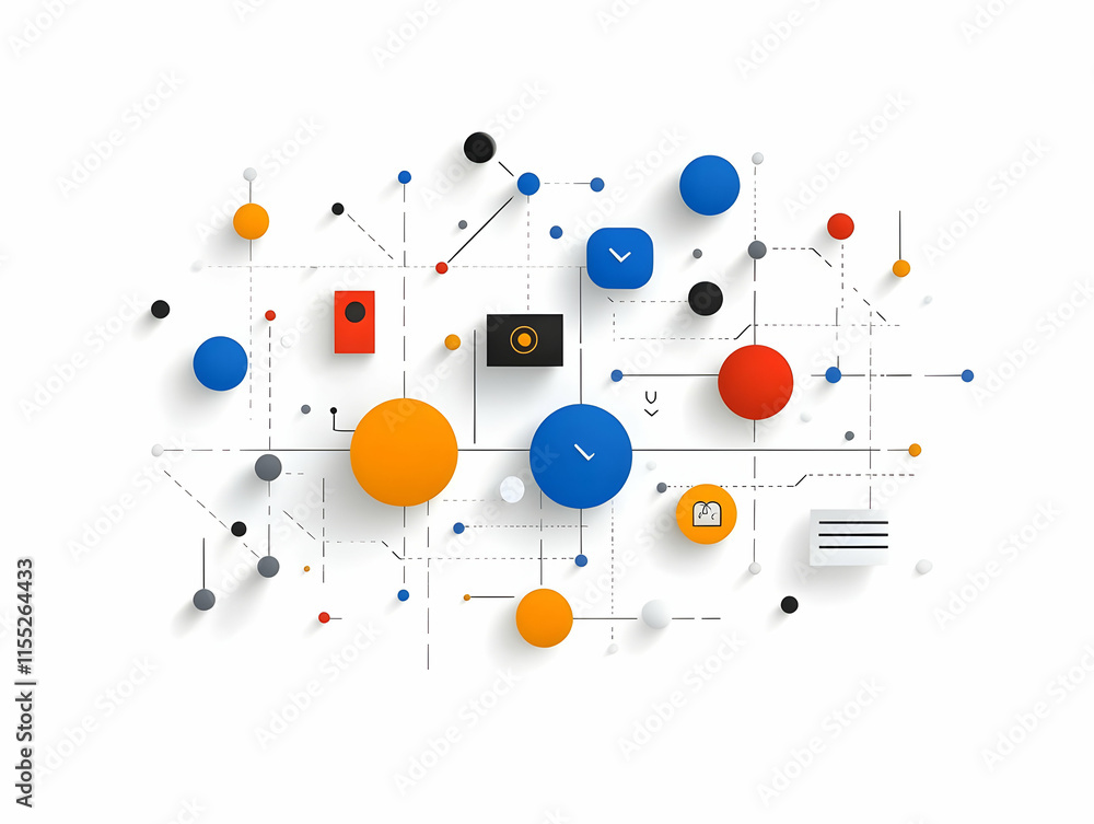 Abstract 3D Network Illustration Abstract 3D Network Illustration