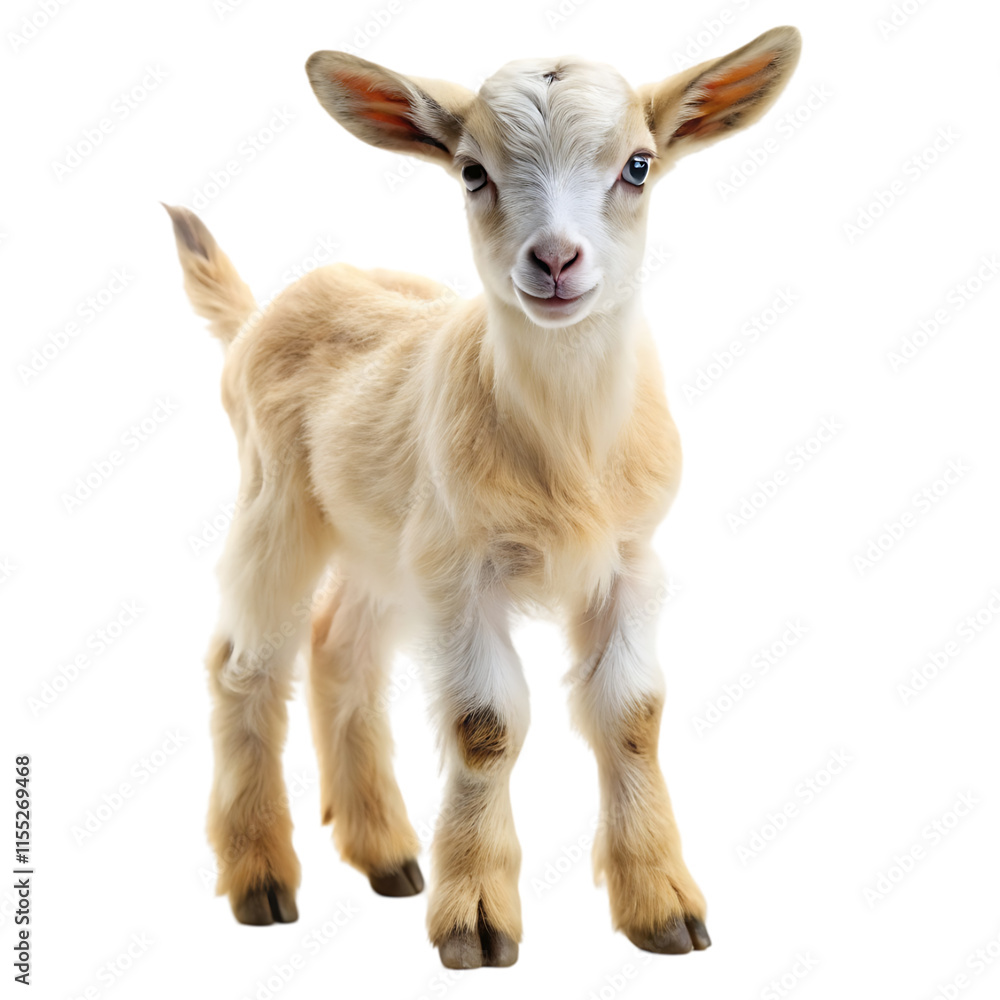Fototapeta premium baby goat on white background