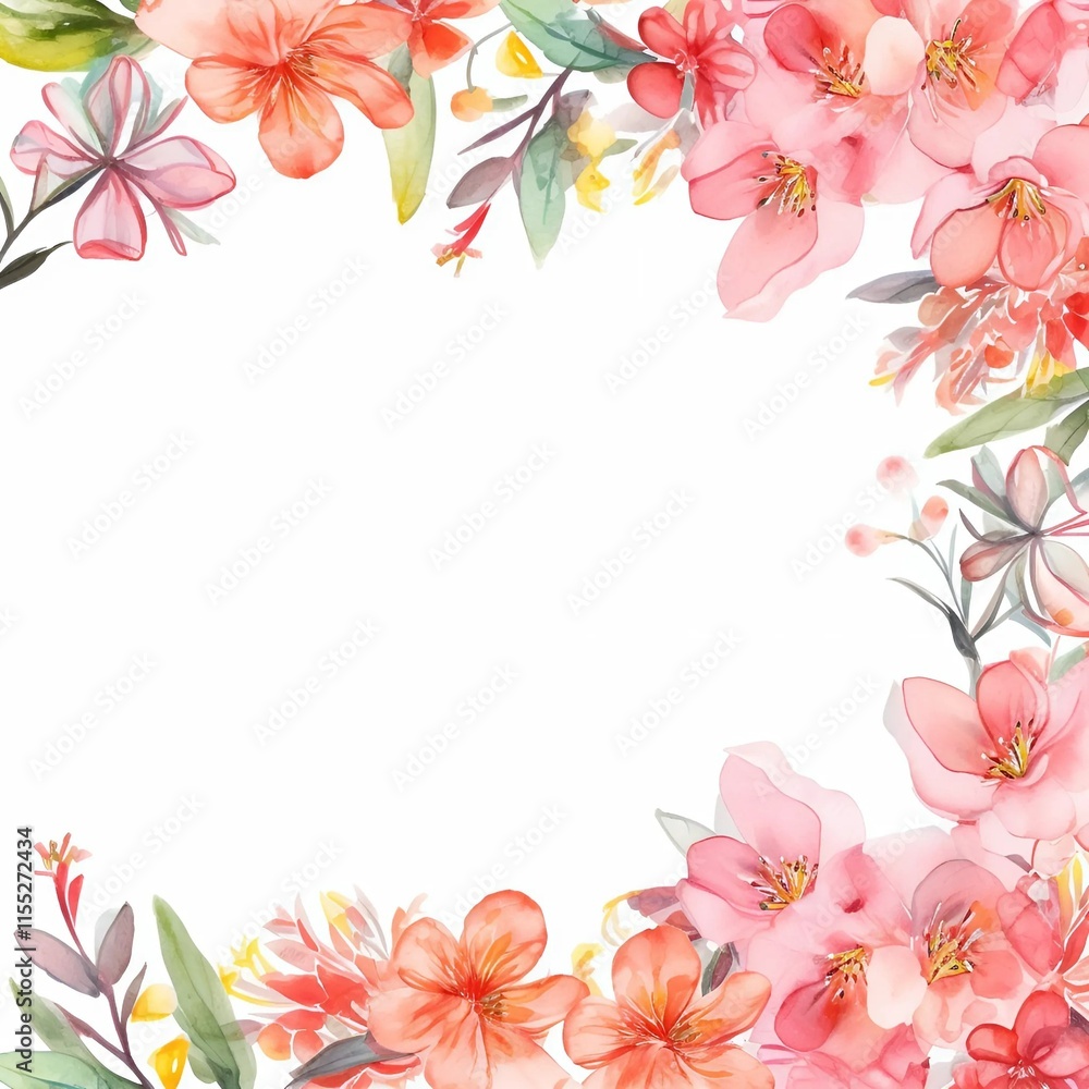 Fototapeta premium frame with flowers