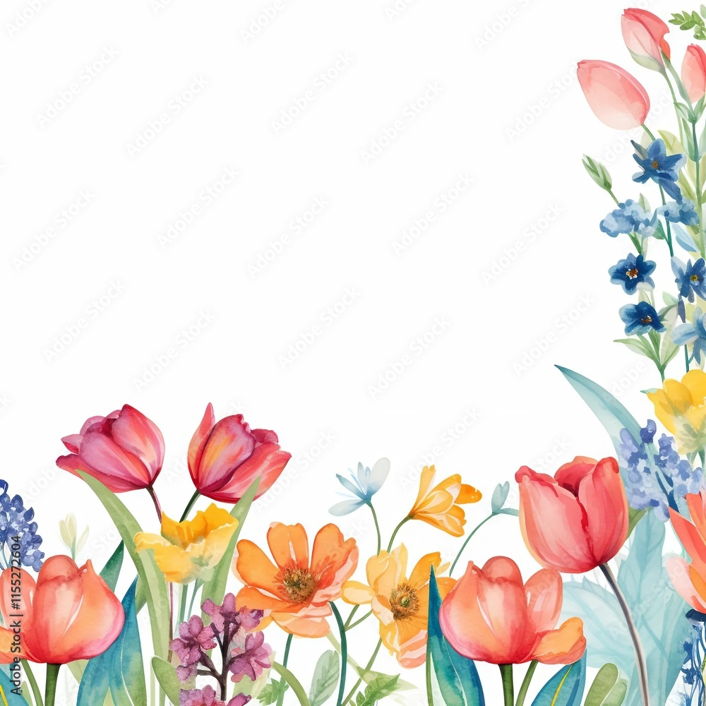 spring flowers frame spring flowers frame