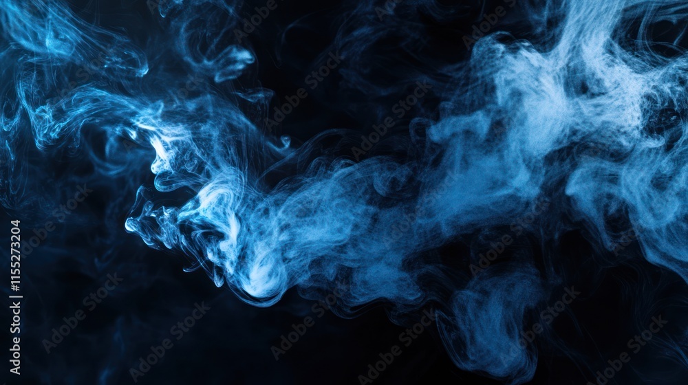 Obraz premium Abstract Blue Smoke Swirls