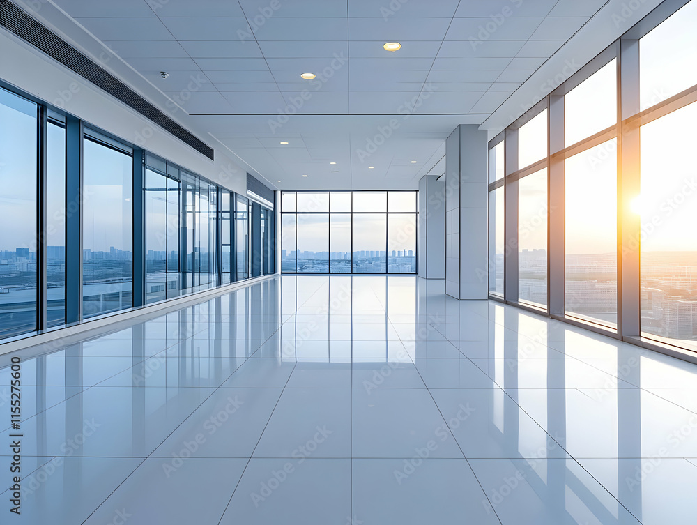 Fototapeta premium Modern Office Building Interior Illustration