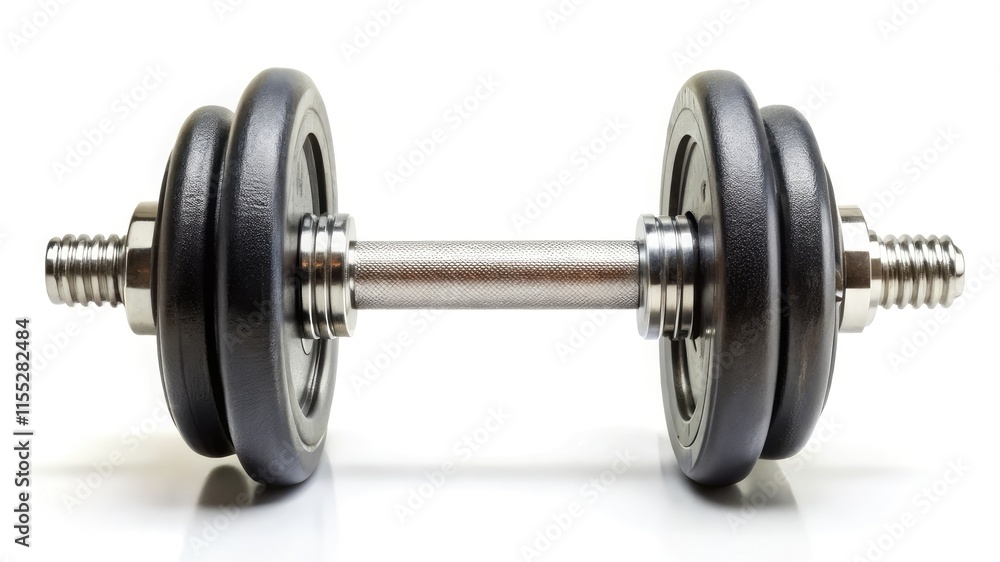 Dumbbell isolated on white background for fitness and weightlifting Dumbbell isolated on white background for fitness and weightlifting