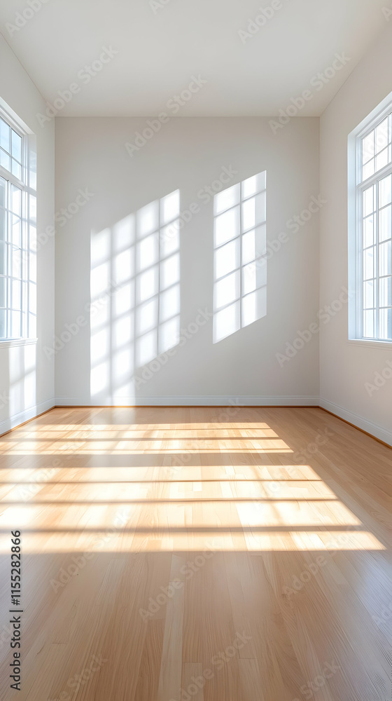 Fototapeta premium Empty Room Sunlight Illustration