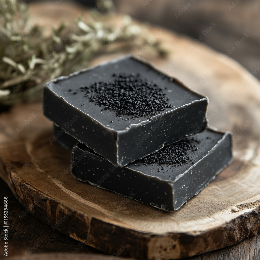 Natural black soap with activated charcoal Natural black soap with activated charcoal