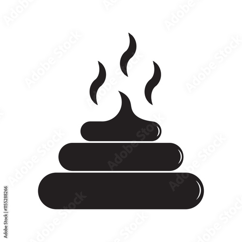 animal poop flat icon vector