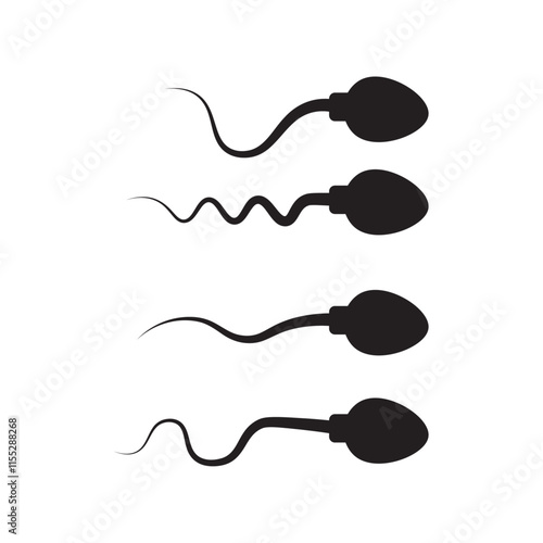 sperm sheet flat icon vector