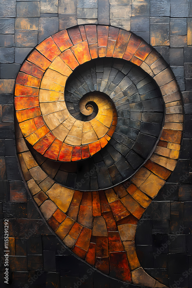 Naklejka premium Art that follows the golden ratio