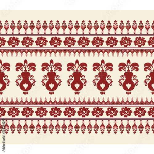  Ikat Background Pattern. Vector Illustrator Digital file download for print, printable, textile, wallpaper, background, rug , book cover and many projects.