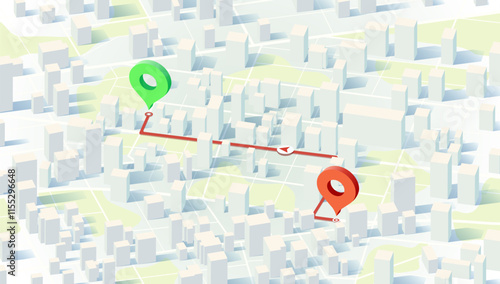 New pin location. We have moved new office icon location. Address move change location announcement business home map. Isometric vector illustration