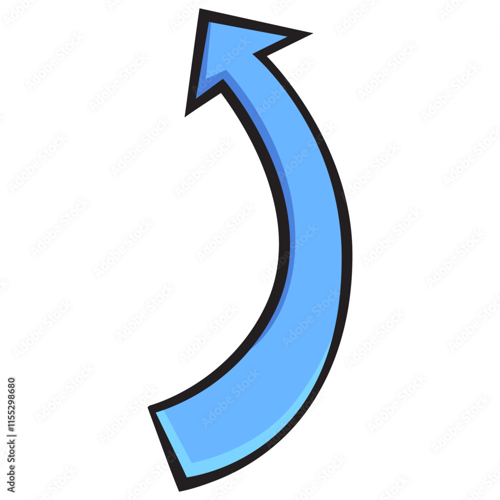 Half Circle upward Arrow Handdrawn Doodle Half Circle upward Arrow Handdrawn Doodle
