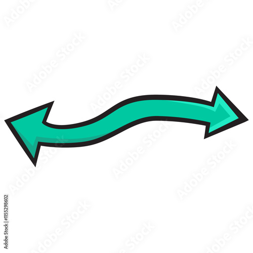 Wallpaper Mural Curved Double Ended Arrow Handdrawn Doodle Torontodigital.ca