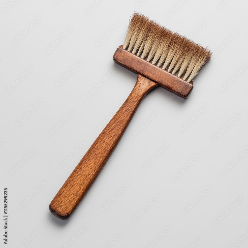 Wooden Brush with Natural Bristles for Cleaning Dust and Debris from Surfaces and Fabrics, Ideal for Home Use or Professional Cleaning Tasks Wooden Brush with Natural Bristles for Cleaning Dust and Debris from Surfaces and Fabrics, Ideal for Home Use or Professional Cleaning Tasks